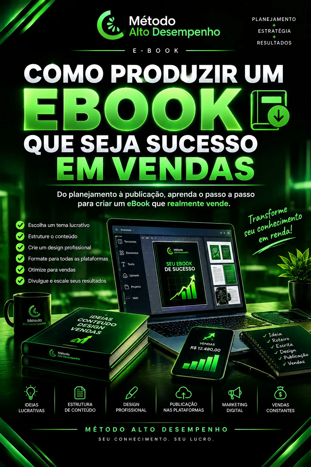 Capa Como Produzir um eBook de Sucesso